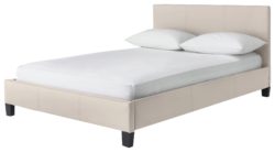 HOME Constance Double Bed Frame - Latte